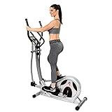Christopeit Sport Crosstrainer CS 5 Silber - 8-stufiger Widerstand - Pulsfrequenz-Messung - 10kg Magnet-Bremssy