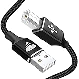 USB-Druckerkabel, 2 m, USB 2.0 Druckerkabel, Typ A Stecker auf B Stecker, universelles Hochgeschwindigkeits-Scannerkabel, kompatibel mit HP, Epson, Canon, Xerox, Brother, D