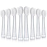 8 Stück Kinder Extra Ersatzköpfe Zahnbürstenkopf für Jungen Mädchen über 3 Jahre Elektrische Zahnbürsten Ersatzkopf Kompatibel mit SG-831/ SG-621/ SG-677/ SG-513/ EK61/ EK2 Große Bürstenköp