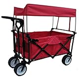 Yuan Handwagen Gartenwagen, Folding Trolley Outdoor Camping Handling tragbarer Push-Pull-Truck (Farbe : A)