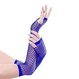 Handschuhe Netzhandschuhe Einheitsgröße Rockige Netzhandschuhe 80er für Damen Mädchen Netzhandschuhe Neongrün fingerlos Netz kurz Punk Rocker Wave Gothic Stulpen, Kostüme, Karneval, Mottoparty