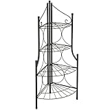 TecTake Pflanzentreppe Blumenbank 4 Stufen rund - belastbar bis 40 kg - ca. 30 x 30 x 106