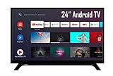 Toshiba 24WA2063DA 24 Zoll Fernseher (HD-ready, Android TV, Play Store & Google Assistant, Triple-Tuner, WLAN, Bluetooth) [Modelljahr 2021], Schw