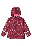 Reima Kinder Regenjacke Koski Jam Red – Regenjacke für Kinder mit warmem Fleecefutter – Wasserdichte Kinder Regenjacke mit reflektierenden Details und Wassersäule mind. 10000mm – Größe 86