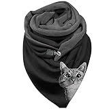 Schal Damen Löwenzahn Drucken Scarf Warm Weich Scarf Poncho Cape mit Knopf Soft Wrap Dreieckschal Winter Schal Wickelschal Elegant Klassischer Damenhalstuch Deckenschal, Damen Herbst und Winter S