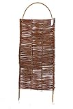 Weidenprofi Sichtschutz, Weidenzaun Modell Spanische Wand, Größe (BxH): 60 x 120 cm, Gesamthöhe 180