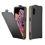 BEIJING ♋ PROTECTIVECOVER+ / Compatible with for Samsung Galaxy Xcover Pro Business Style Vertikale Flip TPU Ledertasche mit Kartensteckplatz, Mode Telefon hülle schutzhülle (Color : Schwarz)