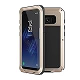 YCXFCA Luxuriöse Schutzhülle aus Metall für Samsung Galaxy Note 20 10 9 8 S20 S21 Ultra S8 S9 S10 Plus S10e S7 stoßfest (Farbe: Gold, Material: für Note 10)