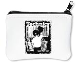 Technics Turntable Teach Them Well Vinyl Records Reißverschluss-Geldbörse Brieftasche Geldbö