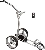 GOLF23, Elektro Golf Trolley 3.0 Lithium Batterie 20Ah, Funkfernbedienung, USB, Silb