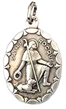 OVALE MEDAILLE DES HEILIGEN ROCHUS VON MONTPELLIER - MEDAILLEN DER SCHUTZHEILIGEN - 100% Made in Italy