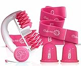 Stephanie Franck Beauty Cellulite Set2 mit 1 Body Roller, 2 Saugglocken und 1 Fitnessband (Rosa)