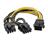 Hochwertiger PCI-E Express Grafikkarten Splitter | 8-poliges PCI-E bis 2 PCI-E 8-poliges 6+2 Kabel | Splitter PCI Express-Grafikkartenanschluss PC-Stromkabel GPU | Grafikkartenkabel Mining