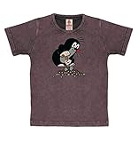 Logoshirt TV - Cartoon - Der kleine Maulwurf - Schaufel - Vintage T-Shirt Kinder - traubenrot - Lizenziertes Originaldesign, Größe 92/98, 2-3 J