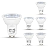 AGOTD LED GU10 Dimmbar Lampen Kaltweiß,7W 230V Gu 10 LED Leuchtmittel vgl. 50W Halogenlampen MR16,560 Lumen,CE, ERP,6500k,38 Grad,Dimmbar, 6er Pack