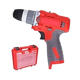 Akkuschrauber, ABS + Gummi + Legierung Ergonomische Bohrmaschine mit Aufbewahrungsbox