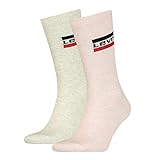 Levi's Unisex Regular Cut Sportswear Logo Socken, Rosa/Weiß, 35/38