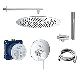 vanvilla Duschset mit Unterputz Armatur Grohe Essence Einhandmischer und vanvilla Regenduschkopf rund, Dusch-SET G05 p