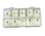 Fliyeong Künstliche Fingernägel, natürliche Farbe, volle Abdeckung, inkl. Box, 500 Stück