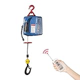 4YANG Elektrische Hebezeuge,1500W Elektrische Seilwinde Seilzug Tragkraft 500Kg Fernbedienung Motorwinde 220V Seilhebezug Elektrische Seilwinde Seilzug Hebezug Elektrische Hebezeug