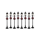 Lemax - Gas Lantern Street Lamp, Set Of 8, B/O (4.5VOLT)