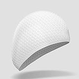 HOUJIA Badekappen Badekappe Schwimmhaube Schwimmkappe wasserdichte Silikon Schwimmkappe Unisex Wettkampf Badekappe Classic Silikon Junior Schwimmkappen Bademü