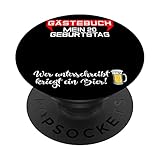 Gästebuch Mein 20 Geburtstag Party 20 Jahre Unterschriften PopSockets mit austauschbarem PopGrip