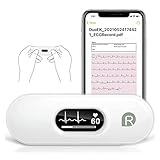 Wellue DuoEK-S Mobiles EKG Gerät, Bluetooth Wireless Tragbarer Herzmonitor mit 0,96 Zoll OLED-Bildschirm, 30s - 5 Min Überwachung, Herzfrequenzmonitor, APP für iOS