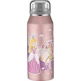 alfi Kindertrinkflasche für Kinder 350ml, isoBottle Princess, Thermosflasche, Edelstahl Isolierflasche dicht, Wasserflasche 5677.202.035, Thermoskanne 12 Stunden heiß, 24 Stunden kalt, BPA F