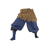 Oppinty Cosplay Kostüm Halloween Maskerade Dämonentöter Hashibira Inosuke Anime Mund FLA 4-teiliges Outfit Full Sett Inosuke Set L Blauer Anzug