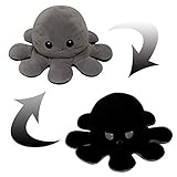Reversible Octopus Soft Toys, doppelseitiges Flip Octopus Plüschtier, süßes Mini Octopus Kuscheltier Kreatives Spielzeug für Kinder Mädchen Jungen F