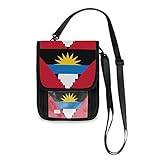 Antigua und Barbuda-Flagge, RFID-blockierend, kleine Umhängetasche, Handy-Geldbörse mit Kreditk