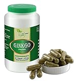 VITAIDEAL VEGAN® Ginkgo Blätter (Ginkgo Biloba) 360 pflanzliche Kapseln je 470 mg, rein natürlich ohne Z