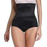 Hohe Taille Shapewear Höschen für Frauen Bauchkontrolle Unterwäsche Panty Miederhose Body Shaper, schwarz 2, S