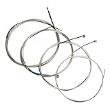 Imelod Cellosaiten Full Set (A-D-G-C) Universal Stahlkern Nickel-Chrom-umsponnen mit vernickeltem Kugelkopf für 4/4 3/4 1/2 1/4 C