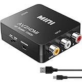 RCA auf HDMI Adapter, FAERSI 1080P RCA HDMI Adapter AV zu HDMI Video Audio Konverter Adapter für PS2/PS4/Wii/Xbox/N64/PS3/VHS/VCR/TV/DVD Unterstützt PAL/NTSC mit USB-Netzkab