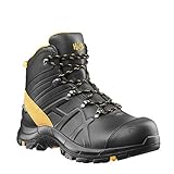 Haix Black Eagle Safety 54 mid/Black-orange Robuste Sicherheitsschuhe mit S3-Eigenschaften und Komfort. 45