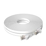 The Lord of the Tools Cat6 Ethernet Kabel RJ45 20 m Patche Netzwerk LAN Kabel Flaches Design 1 Gbit/s für Laptop/TV / PS3/4/5 / PC/Server/R