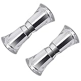 VCRANONR 2 Paar Duschtürgriffe Duschtürknopf Acryl Duschknauf Kunststoff für Glastür Transparent Duschtür Griff Duschtürgriff Beidseitig Türgriff Dusche Türknopf Duschkabine für B