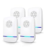 ItsyFox 4 Stück Ultraschall Schädlingsbekämpfer, Elektronische Moskitoschutz, Mäuseabwehr Mäuse, Schädlingsbekämpfung für Fliegen, Flöhe, Mäuse, Ratten, Kakerlaken, Mücken, Ameisen, Sp