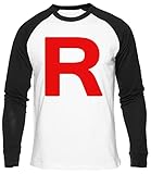Mannschaft Rakete R T-Shirt Baseball Unisex Herren Damen Lange Ärmel Weißes Men Woomen White Tee XL