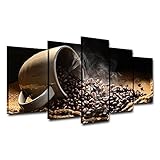 5 Teiliges Wandbild Fragrant Coffee Beans Pictures Leinwand Groß Bild Auf Leinwand Wandbilder Modern Wanddekoration Wohnzimmer Bilder FüR Zu Hause Moderne Dekoration Druckdek