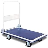COSTWAY Plattformwagen 300kg Rollwagen Transportkarre Sackkarre Handewagen Transportwagen Klappwagen 90x60