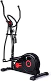 RRB Praktischer Liegeergometer-Ellipsentrainer mit digitaler Monitoranzeige und Griffen Maschine für Home Office Gym Workout Ellipsentrainer-140x59x171cm_Schw