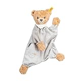 Steiff Schlaf-gut-Bär Schmusetuch - 30 cm - Kuscheltier für Babys - weich & waschbar - grau (239915)