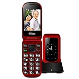 Handy mit Große Tasten Flip Klapphandy 2,4 Zoll GSM Mobiltelefon Senioren-Handy Lange Standby Seniorenhandy ohne Vertrag und Tasten Notruffunktion SOS