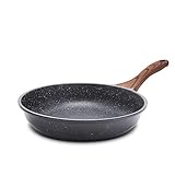 SENSARTE 28cm/11-Zoll Antihaft-Bratpfanne Skillet, Schweizer Granit-Beschichtung Omelette-Pfanne, gesunde Stein Kochgeschirr Chef's Pan, Induktion kompatibel, PFO