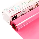 NANAPLUMS Plotterfolie Textil, 30.5cm×4m Transferfolie Plotter Flexfolie für Cricut und Silhouette Cameo, Verwendet in Textilien Transferfolie zum Aufbügeln für DIY T-Shirt, Stoffe(Rosa)