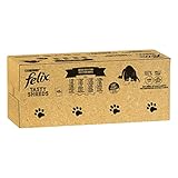 FELIX Tasty Shreds Katzenfutter nass in Sauce, Geschmacksvielfalt Sorten-Mix, 1er Pack (2 x 40 Beutel à 80g)