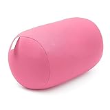 Ganquer Microbead Rollkissen Nackenkissen Taille Rücken Kopf Unterstützung Schlaf Kissen Reise (Pink)